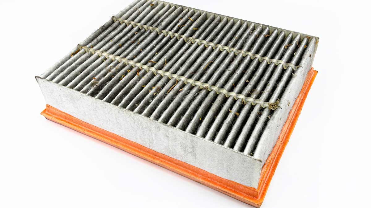 Dirty engine air filter